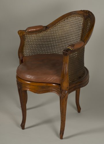 Louis XV - A Louis XV Desk Armchair Attributed to E. Meunier