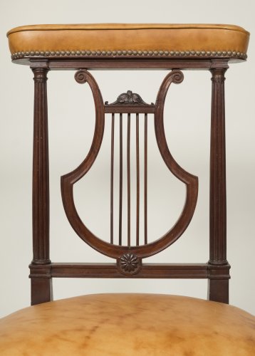 Seating  - Pair of Mahogany &quot;ponteuses&quot; chairs stamped G.Jacob