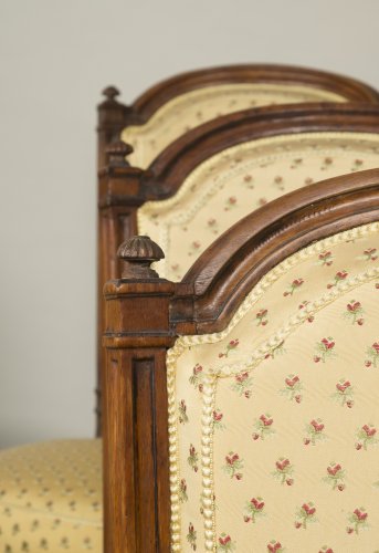 Set of 6 Louis XVI walnut chairs - 