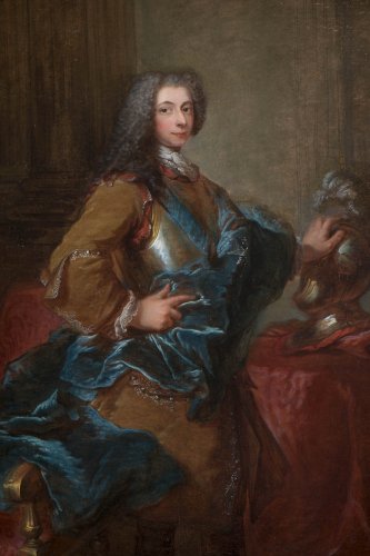 Tableaux et dessins Tableaux XVIIIe siècle - Louis-Michel Van Loo - Portrait d'un homme arborant l'ordre du Saint Esprit