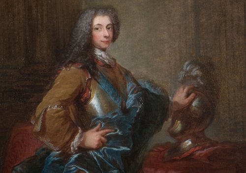 Louis-Michel Van Loo - Portrait d'un homme arborant l'ordre du Saint Esprit - Galerie Gilles Linossier