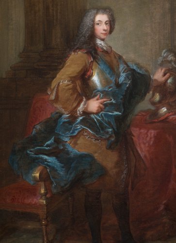 Louis-Michel Van Loo - portrait of a man wearing the Order of Saint-Esprit - 