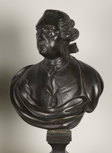 Sculpture Sculpture en Bronze - Louis XV et Marie Leszczynska, bustes en bronze