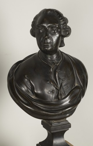 Louis XV et Marie Leszczynska, bustes en bronze - 