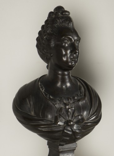  - Louis XV et Marie Leszczynska, bustes en bronze