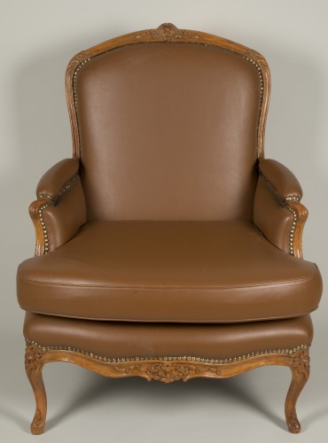 Bergère à la reine d&#039;époque Louis XV attribuée à Gourdin - Seating Style Louis XV