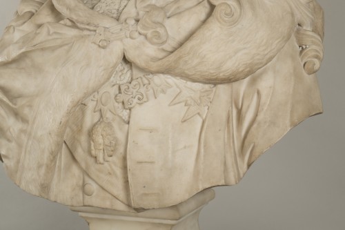 Antiquités - Buste présumé du Duc de Boufflers attribué à Antoine Coysevox
