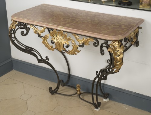 Console d'époque XVIIIe en fer forgé - Mobilier Style 