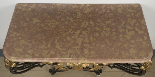 Console d'époque XVIIIe en fer forgé - Galerie Gilles Linossier