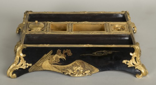 Antiquités - Encrier en laque du Japon, époque Louis XV