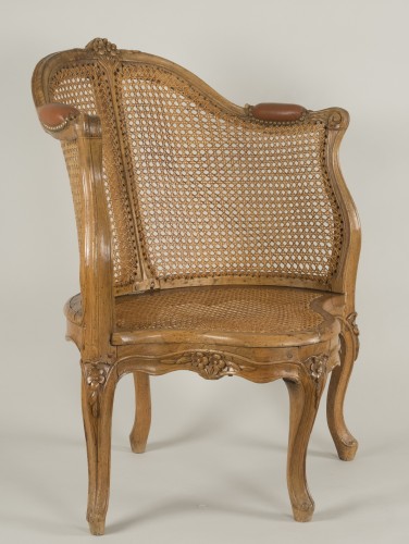 Fauteuil de bureau d’époque Louis XV attribué à Etienne Meunier - Sièges Style Louis XV