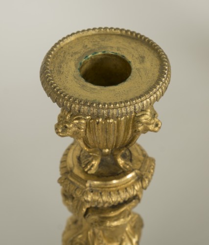 Antiquités - Suite de quatre flambeaux de la fin du XVIIIe siècle, par Jean-François Remond
