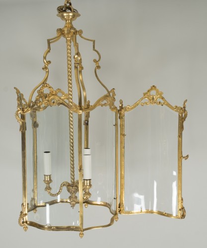 Antiquités - Gilded bronze lantern