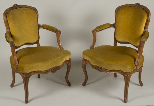 Pair of Louis XV armchairs - Seating Style Louis XV