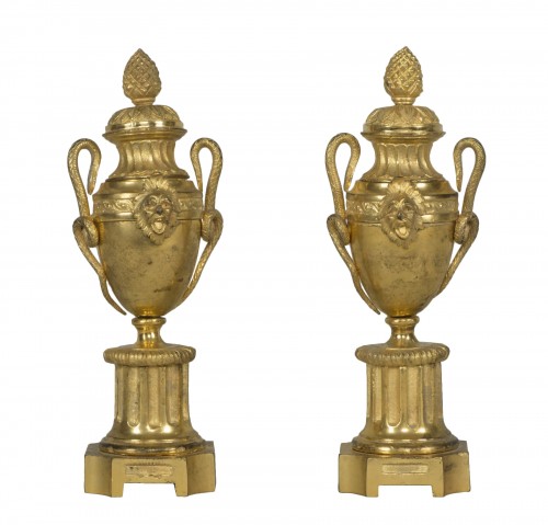 Pair of Louis XVI urn cassolettes