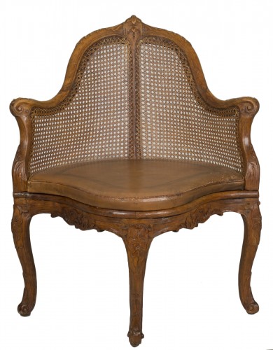 Fauteuil de bureau d'époque Louis XV attribué à E. Meunier