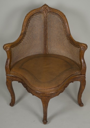 Sièges Fauteuil & Bergère - Fauteuil de bureau d'époque Louis XV attribué à E. Meunier