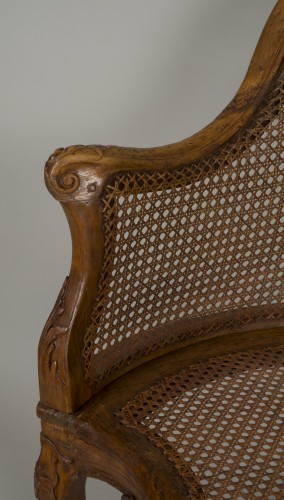 Louis XV - Fauteuil de bureau d'époque Louis XV attribué à E. Meunier