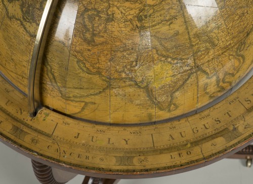 Antiquités - Globe de parquet terrestre ADDISON &Cie