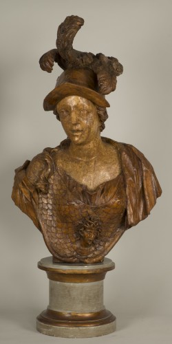 Paire Bustes de Mercure et Minerve, Travail Allemand du XVIIIe - Galerie Gilles Linossier