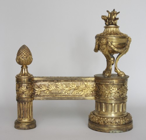 Decorative Objects  - Pair of Louis XVI andirons