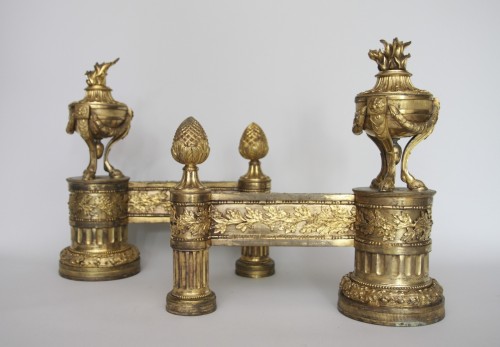 Antiquités - Pair of Louis XVI andirons