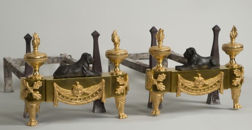 Empire - Pair of French Empire andirons