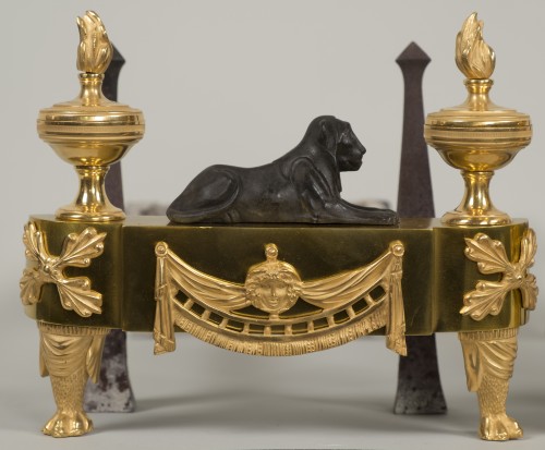 Antiquités - Pair of French Empire andirons