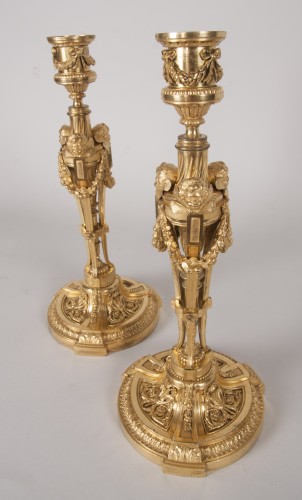 Lighting  - Pair of candlesticks after a model by Martincourt