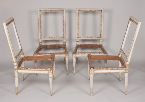 Louis XVI - Set of four Louis XVI chairs