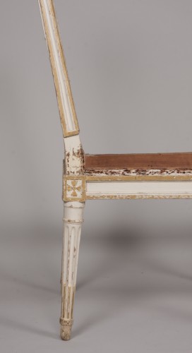 Antiquités - Suite de quatre chaises d'époque Louis XVI