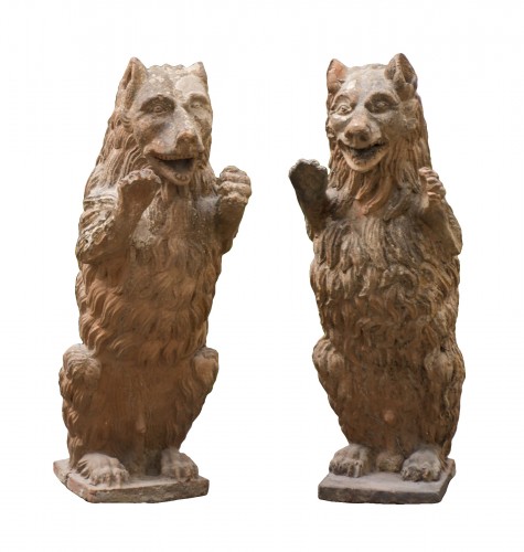 Pair of terra cotta great bears from 19th century