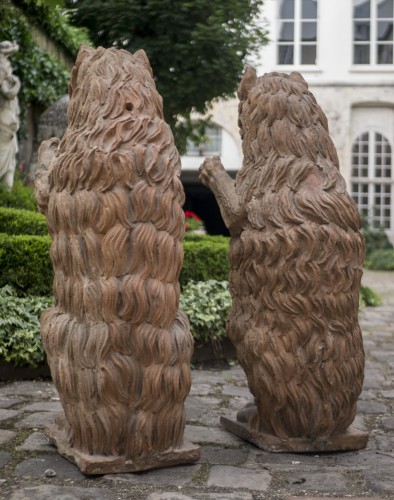 Pair of terra cotta great bears from 19th century - Architectural & Garden Style 