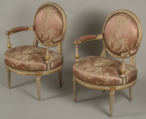 Antiquités - Pair Of Armchairs by Delaunay