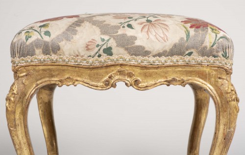 Antiquités - Pair Of Venetian Stools From The 18th Century