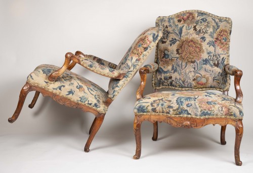 Pair Of French Régence Armchairs - 