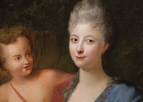 Tableaux et dessins Tableaux XVIIIe siècle - Portrait de Mme Papillon de la Ferté attribué à Henri Millot, élève de Largillière
