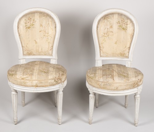 Pair Of Bedroom Chairs By Henri Jacob - Seating Style Louis XVI