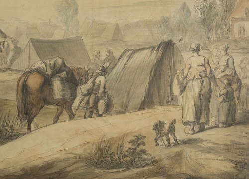 Paintings & Drawings  - Charles Cozette_View on Furnes siege 