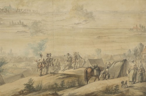18th century - Charles Cozette_View on Furnes siege 