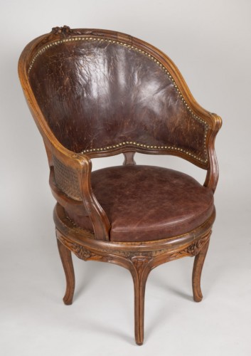 Fauteuil de cabinet à assise tournante - Louis XV