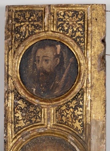 Paire de panneaux d'un triptyque, travail florentin du XVe - Art sacré, objets religieux Style 