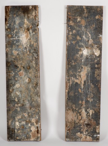 Antiquités - Paire de panneaux d'un triptyque, travail florentin du XVe