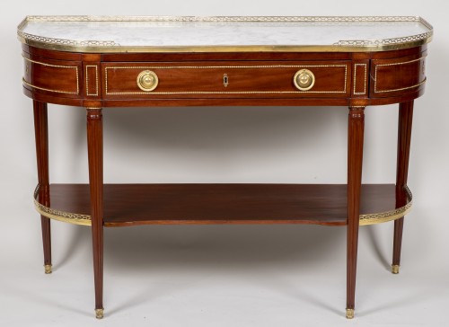 Great Louis XVI mahogany console stamped by Fidelys Schey - Furniture Style Louis XVI