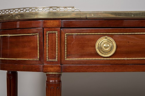 18th century - Great Louis XVI mahogany console stamped by Fidelys Schey