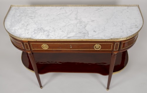 Antiquités - Great Louis XVI mahogany console stamped by Fidelys Schey
