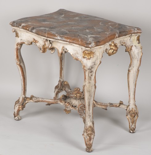 Antiquités - Table console allemande, du milieu du XVIIIe siècle