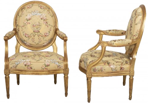 Georges Jacob  Armchair (fauteuil) from Louis XVI's Salon des