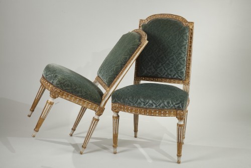 12 Louis XVI style chairs  - 