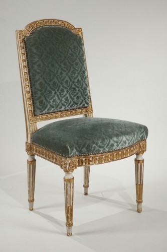 12 Louis XVI style chairs  - 